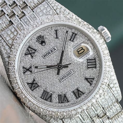 fake diamonds in watches|real iced out watch.